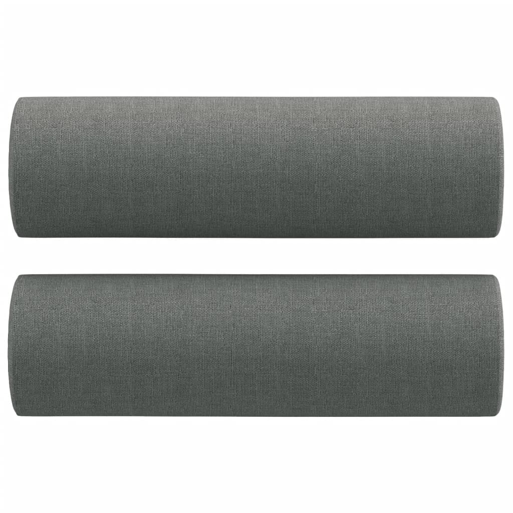 2-Sitzer-Sofa mit Zierkissen Braun 120 cm Stoff