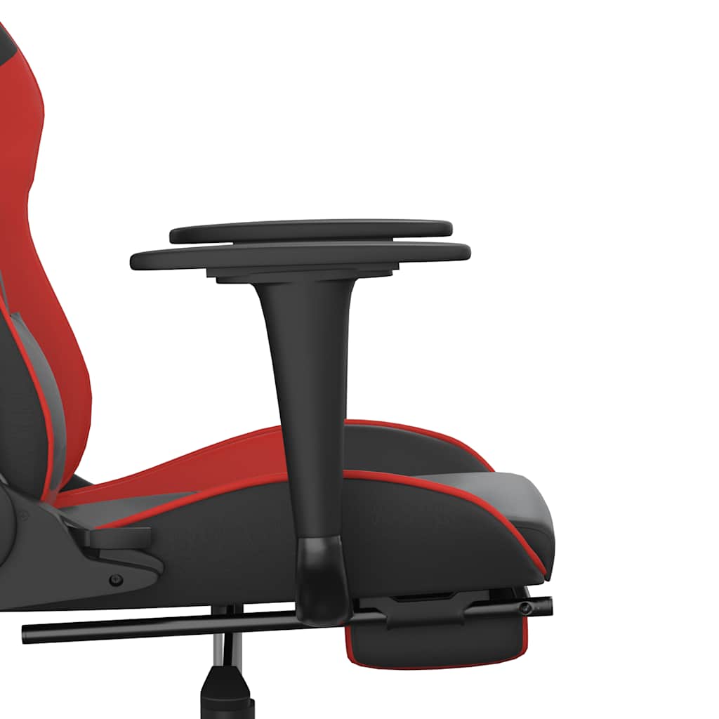 Gaming-Stuhl mit Massagefunktion Schwarz und Rot Kunstleder