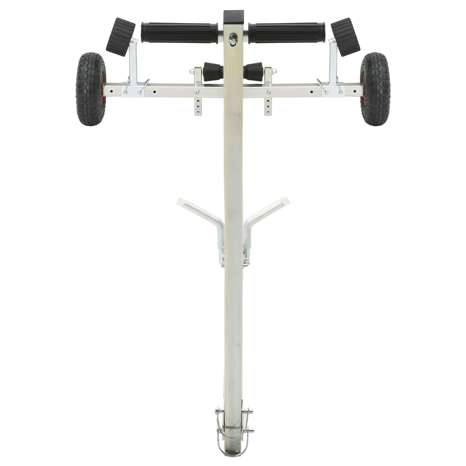 Verstellbarer Bootstrailer mit Luftreifen 200 kg Load Silber
