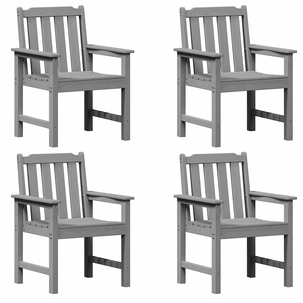 Gartenstuhl 4 pcs Weiß 65,5 x 59 x 88 cm Polyethylen