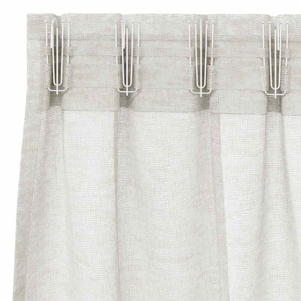 Voile-Vorhang mit Vorhängen 2 pcs Weiß 140 x 140 cm Polyester