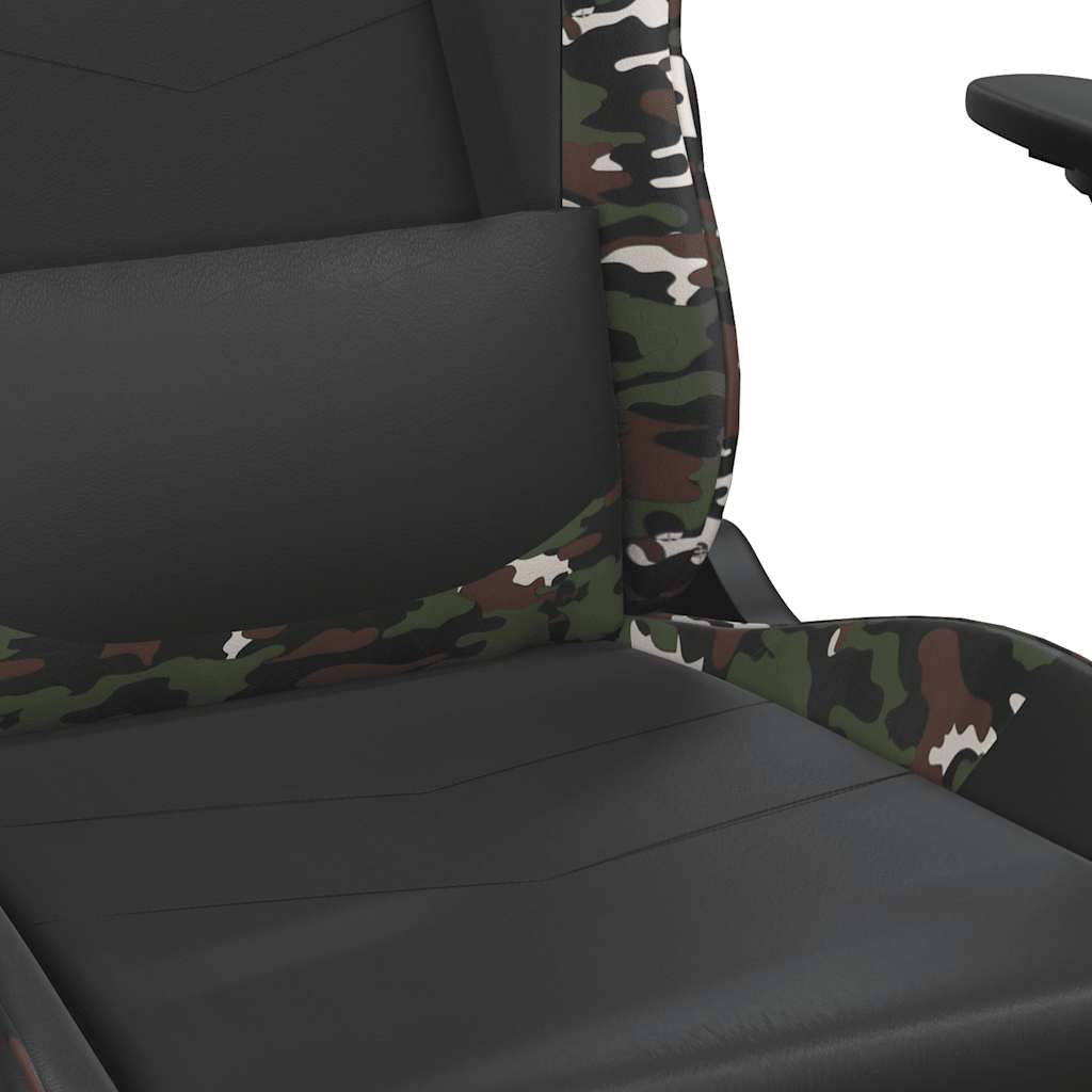 Gaming-Stuhl mit Massagefunktion Schwarz und Rot Kunstleder