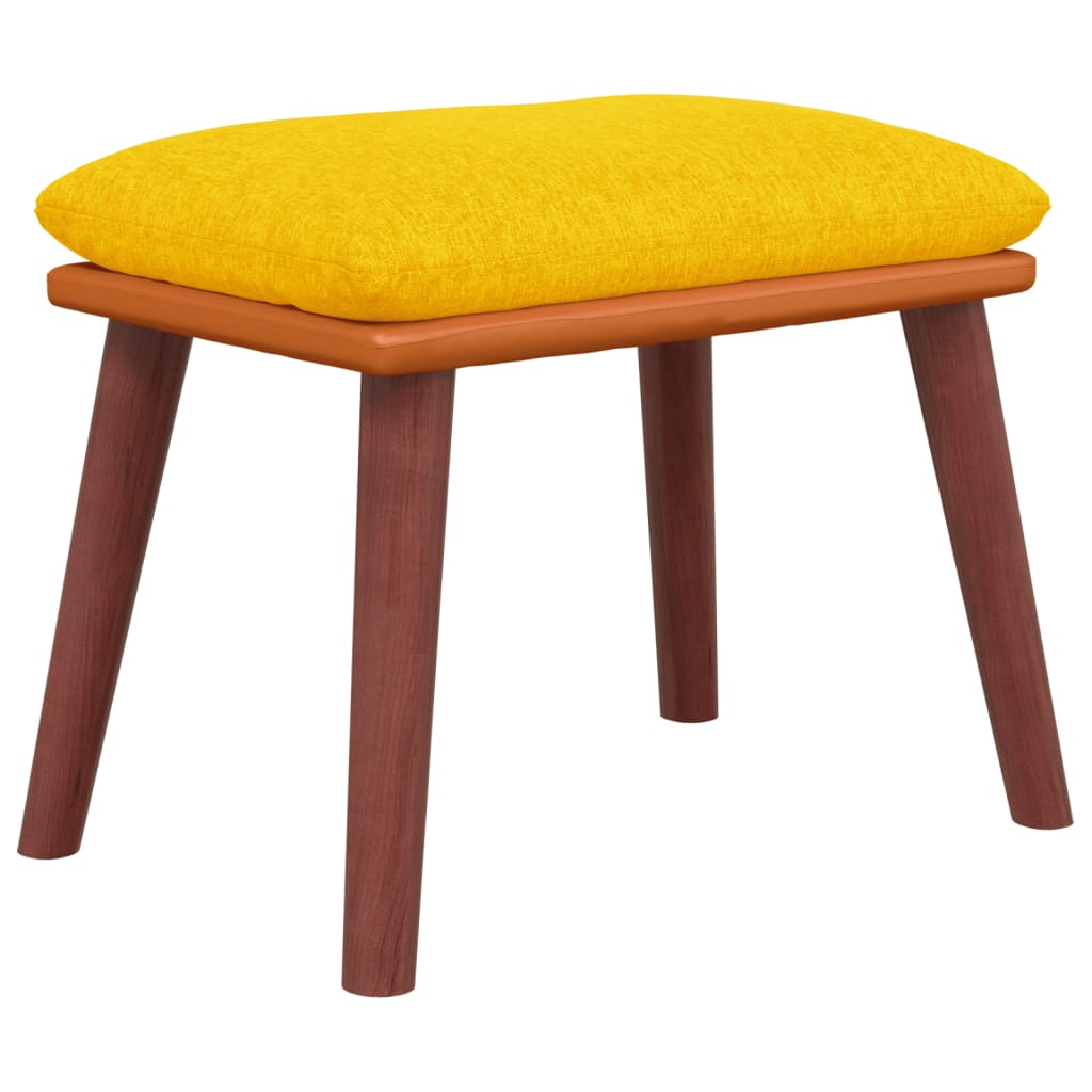 Fußhocker Hellgrau 45x29,5x35 cm Stoff und Kunstleder
