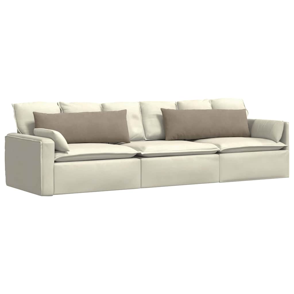 Sofakissen 2 Stück Taupe 50 x 30 cm Stoff