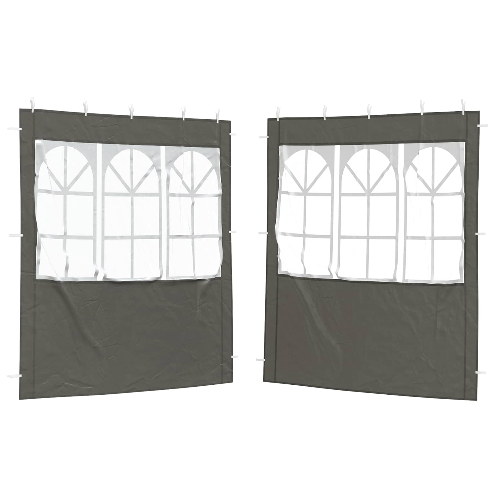 Party Zelt Seitenteil 2 pcs 300 x 195 cm Rot PE und Stahl
