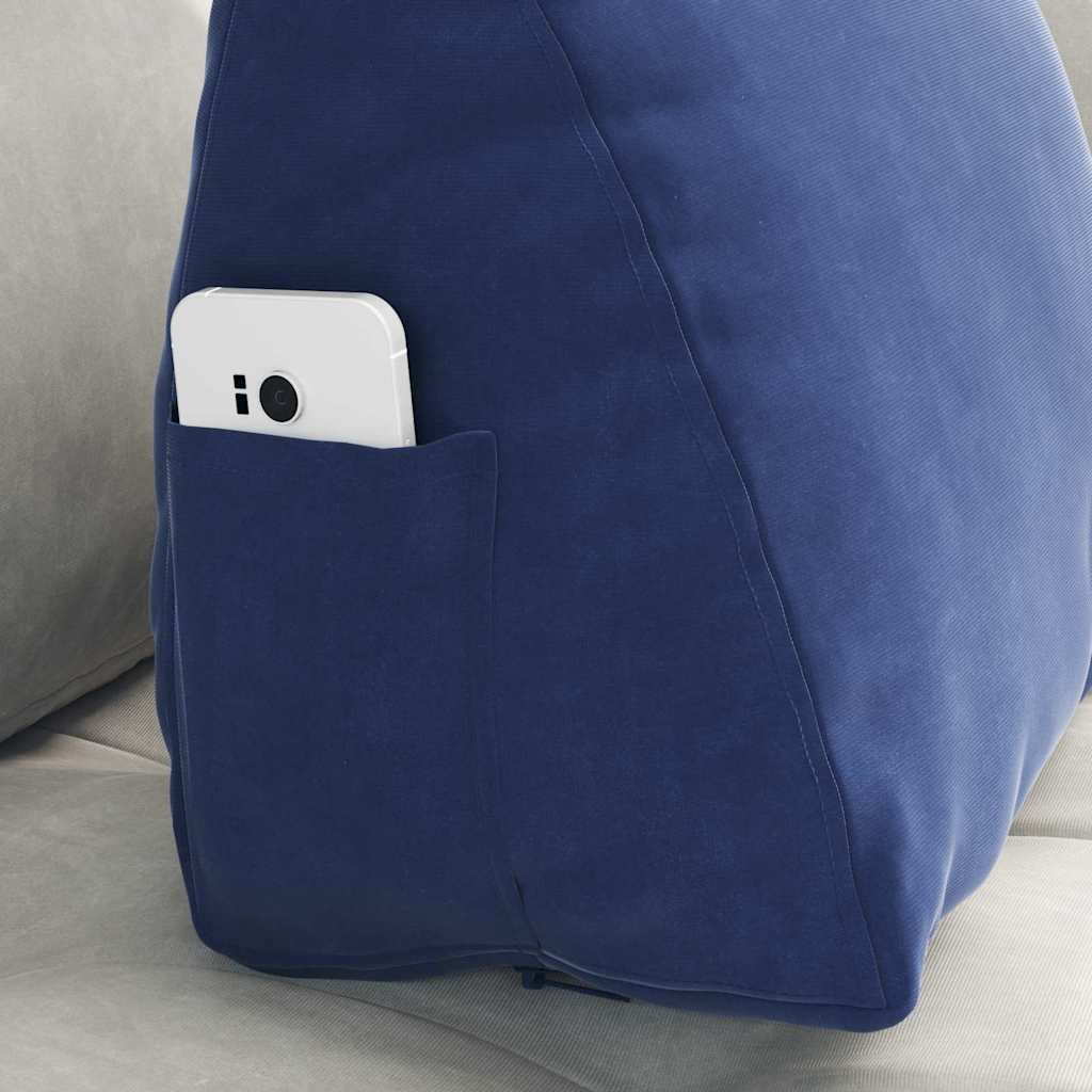Rückenkissen Blau 45 x 20 x 35 cm Cordstoff
