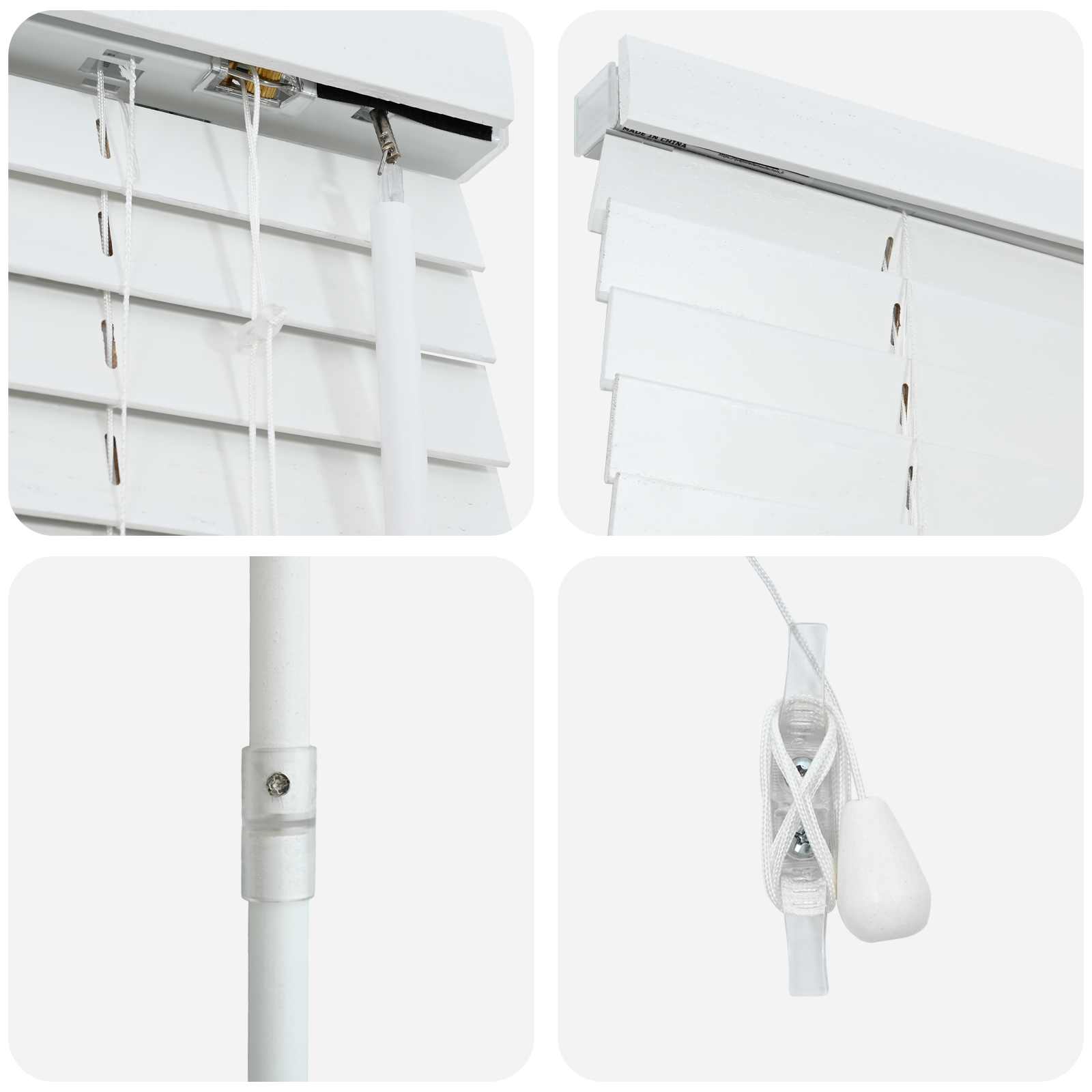 Jalousie Eichenoptik 40 x 130 cm 35 mm Massives Paulownia-Holz