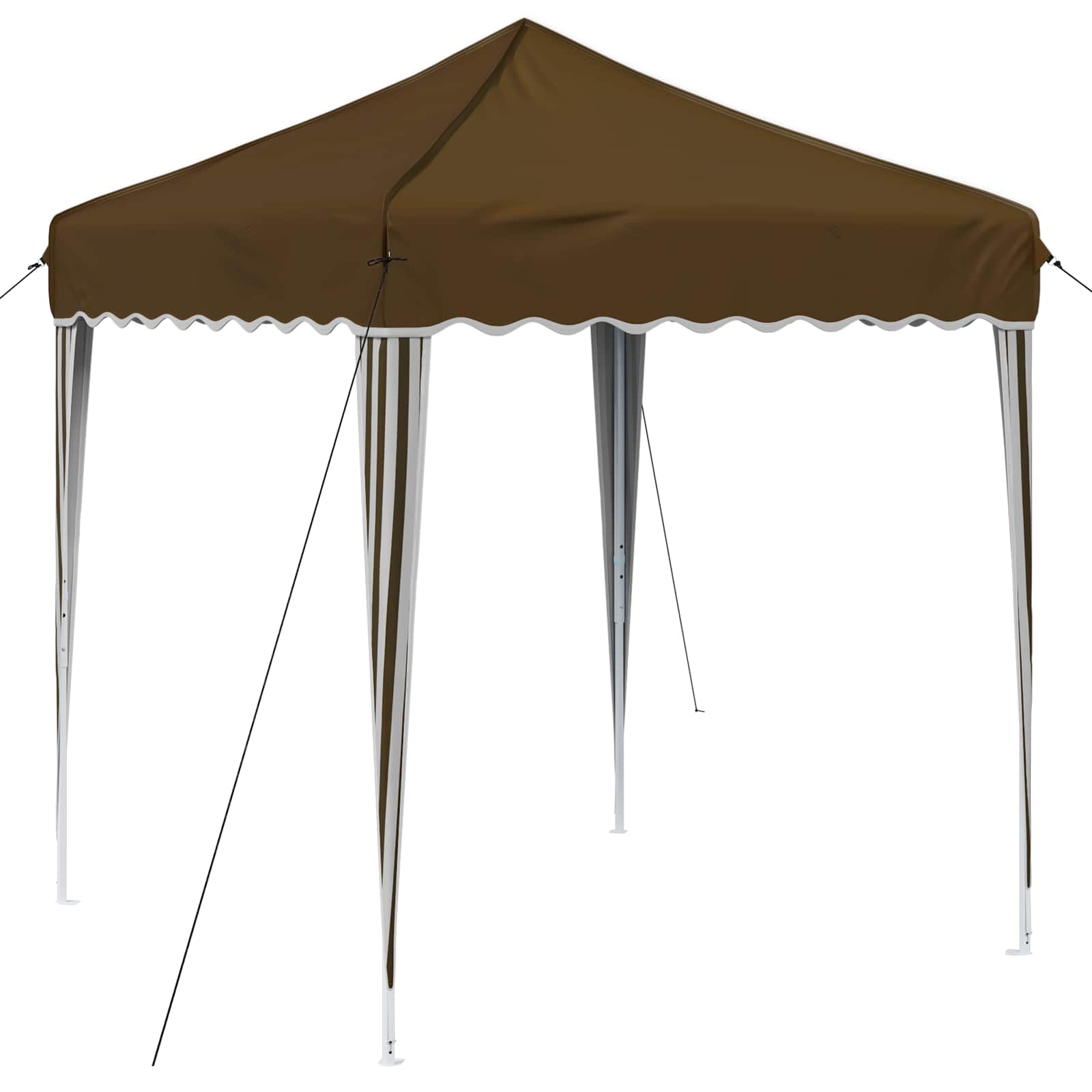 Pop-up Partyzelt 195 x 195 x 245 cm Creme Oxford-Stoff