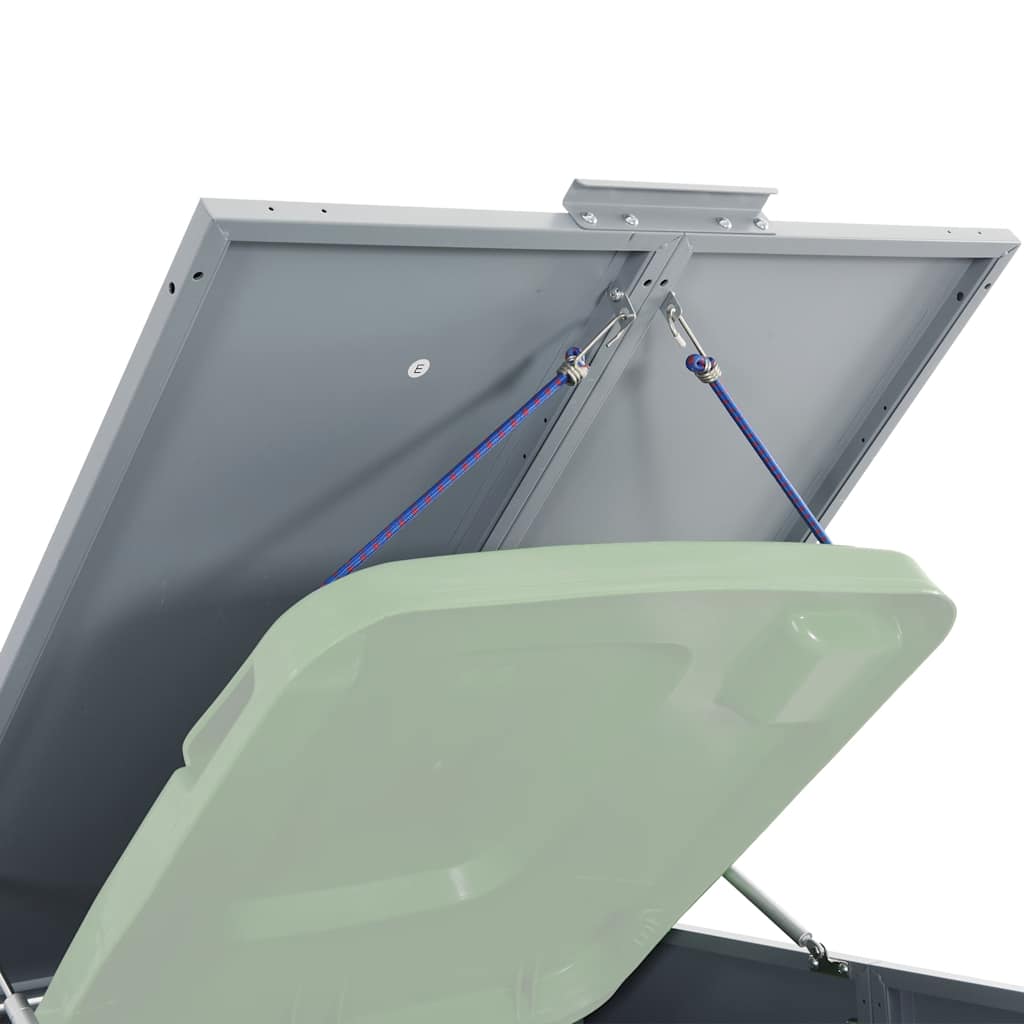 Mülltonnenbox für 2 Tonnen Schwarz 138x79x117 cm Stahl