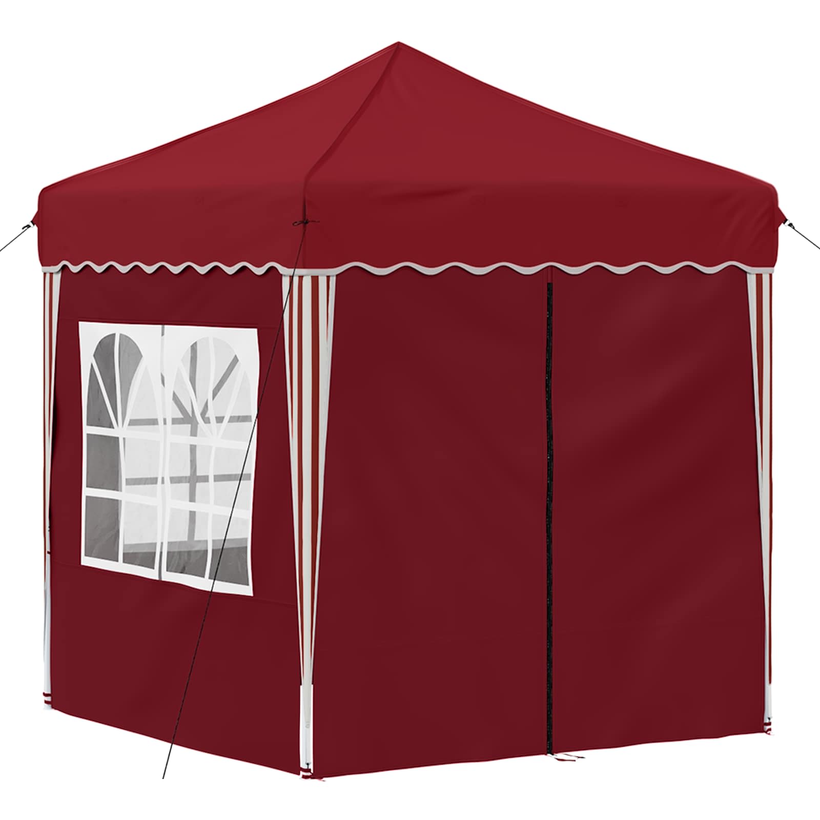 Pop-up Partyzelt 195 x 195 x 245 cm Creme Oxford-Stoff