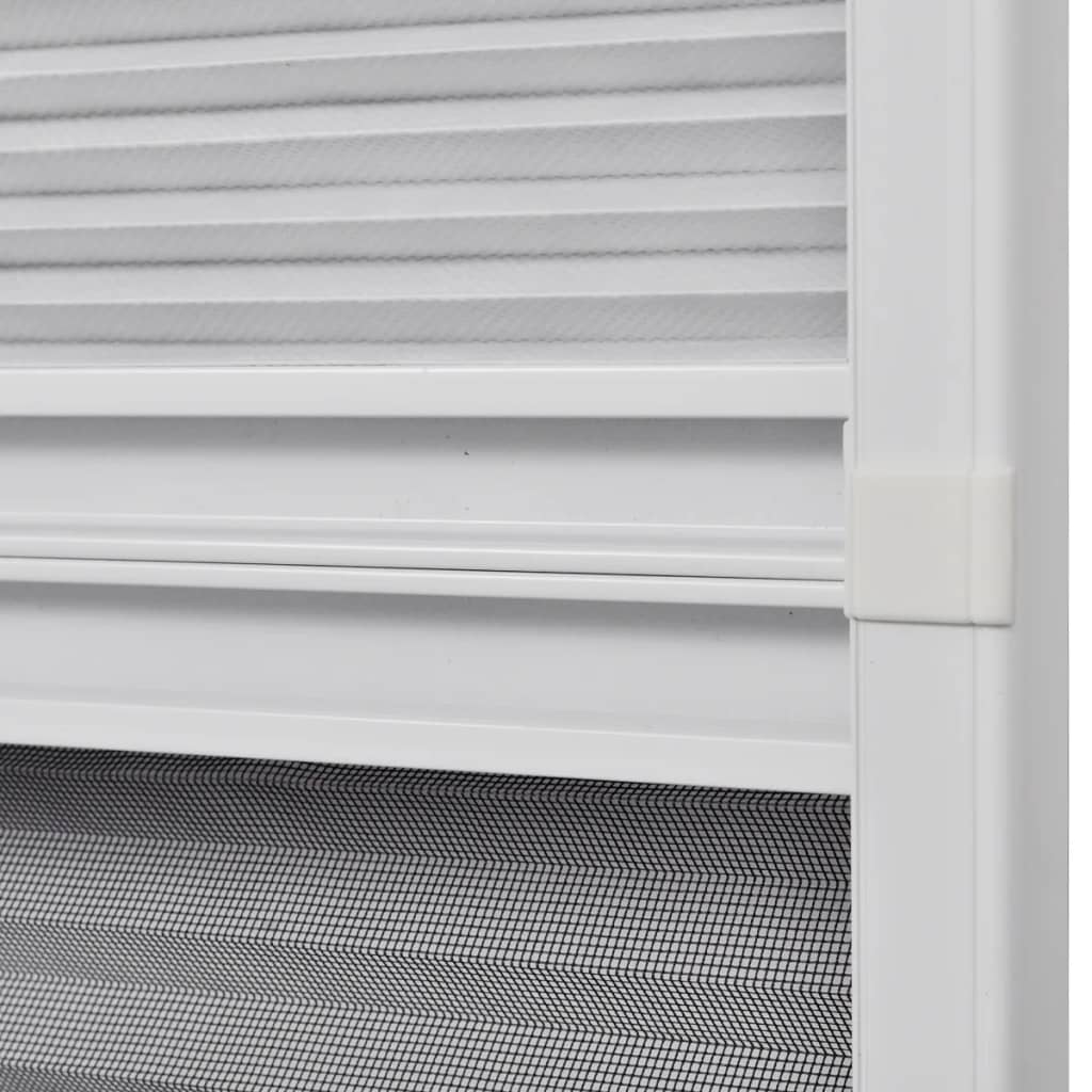 Plisse Insektenschutzfenster mit Jalousie Aluminium 160×80 cm