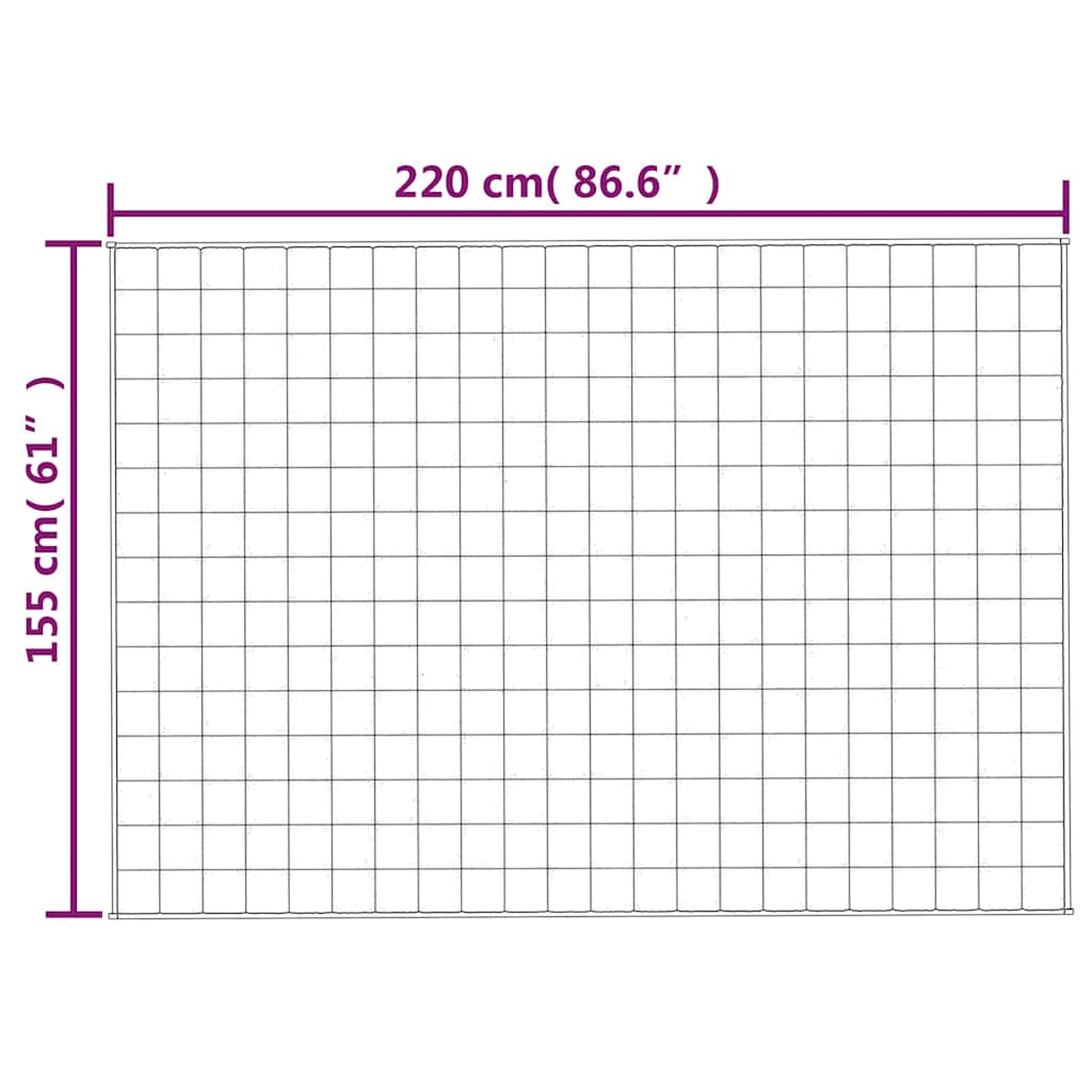 Gewichtsdecke Grau 122x183 cm 5 kg Stoff