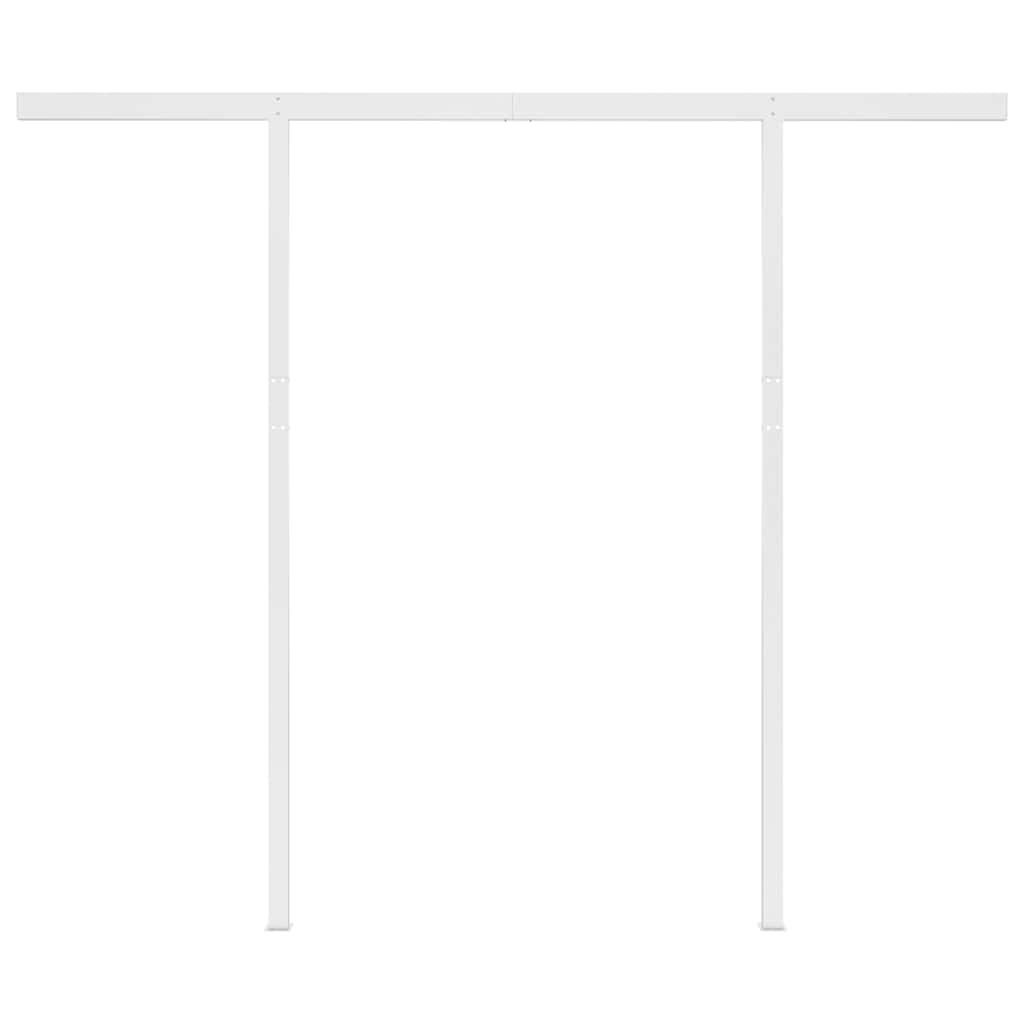 Markise Manuell Einziehbar mit Pfosten 3x2,5 m Creme