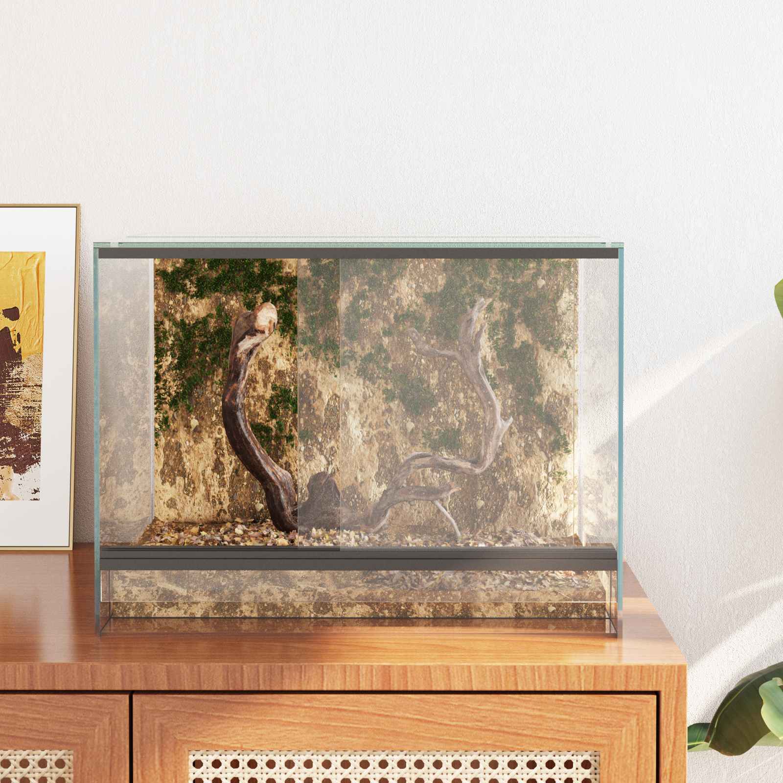 Terrarium mit Speicher Transparent 30 x 30 x 30 cm Glas