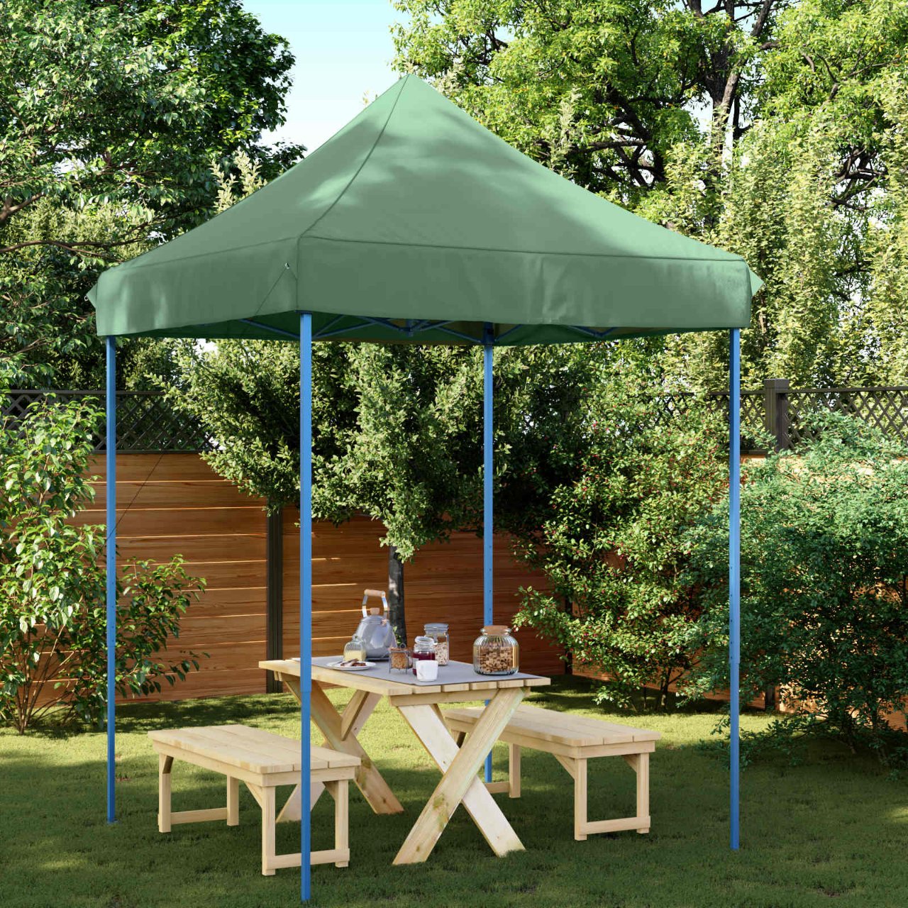 Partyzelt Faltbar Pop-Up Schwarz 200x200x306 cm