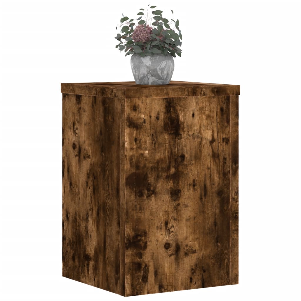 Pflanzenständer 2 Stk. Weiß 33x33x100 cm Holzwerkstoff