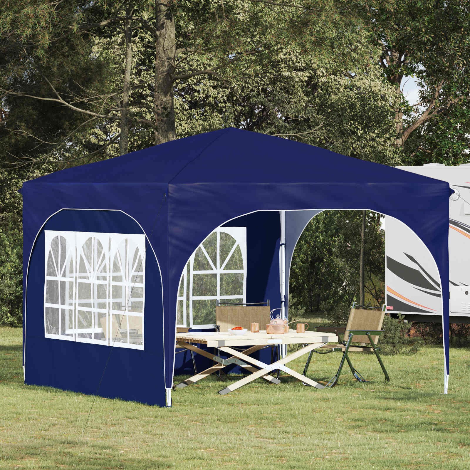 Pop-up Partyzelt 290 x 290 x 245 cm Creme