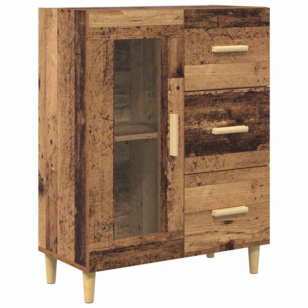 Highboard Altholz 69,5 x 32,5 x 180 cm Holzwerkstoff