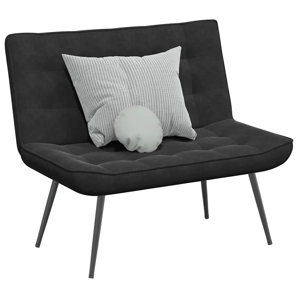 Sitzbank Hellgrau 110x74x84 cm Samt