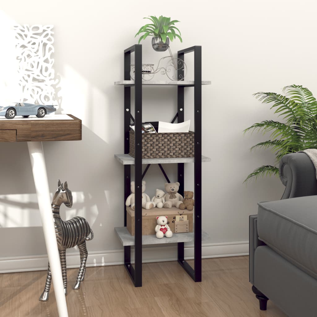 Bücherregal 3 Fächer Weiß 40x30x105 cm Holzwerkstoff