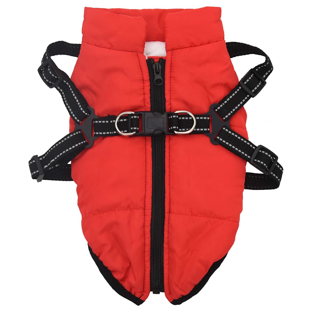 Hundemantel mit Geschirr Wasserdicht Reflektierend Lila L48