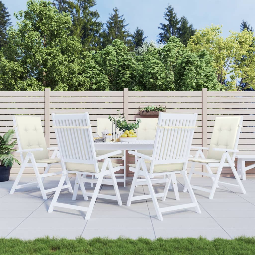 Hochlehner-Auflagen 2 Stk. Melange Anthrazit 120x50x7cm Stoff