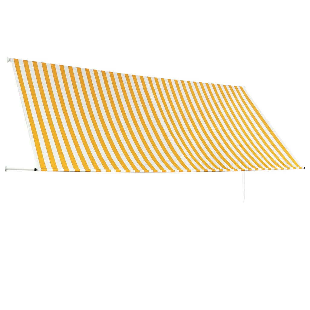 Einziehbare Markise 150×150 cm Blau und Weiß