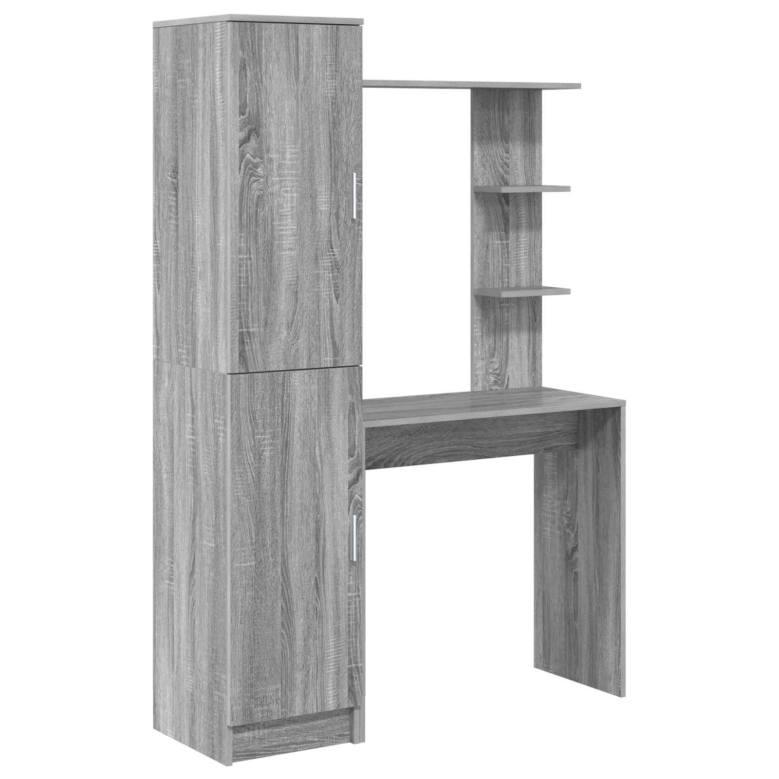 Schreibtisch 2 pcs Schwarz Eichen-Optik