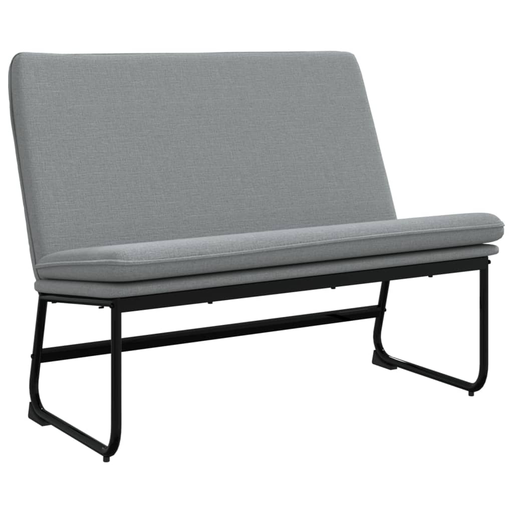 Sitzbank Hellgrau 100x75x76 cm Stoff