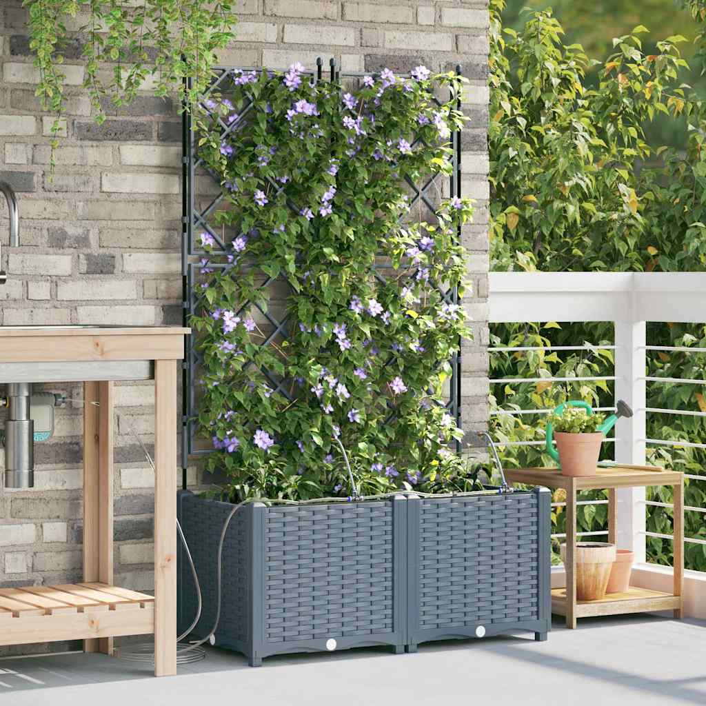 Garten-Pflanzgefäß 4 Stk. Braun 160 x 40 x 22 cm PP
