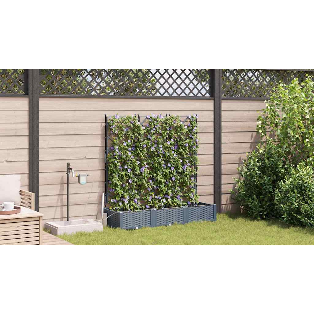 Garten-Pflanzgefäß 4 Stk. Braun 160 x 40 x 22 cm PP