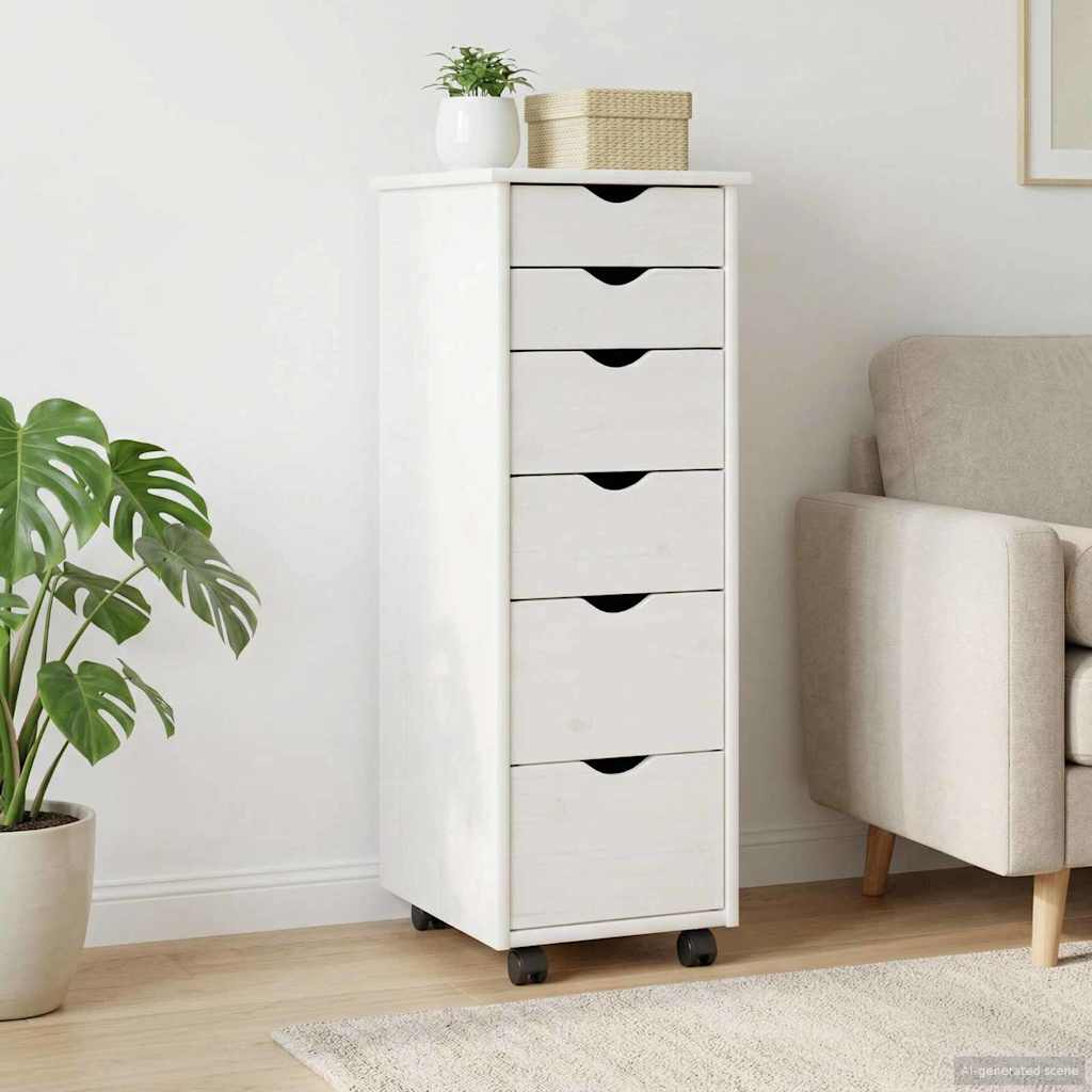 Rollschrank Honigbraun 34 x 39 x 93,5 cm Massivholz Kiefer