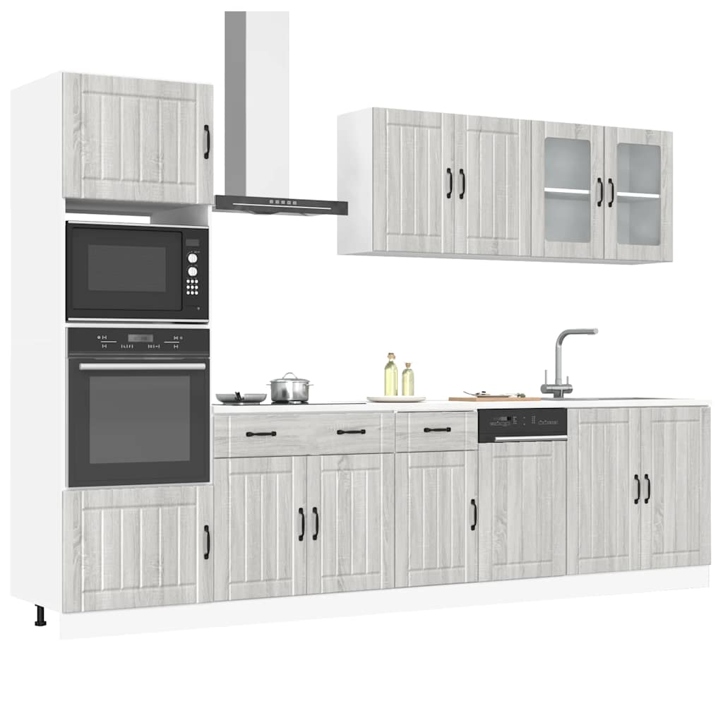7-tlg. Küchenschrank-Set Kalmar Weiß Holzwerkstoff