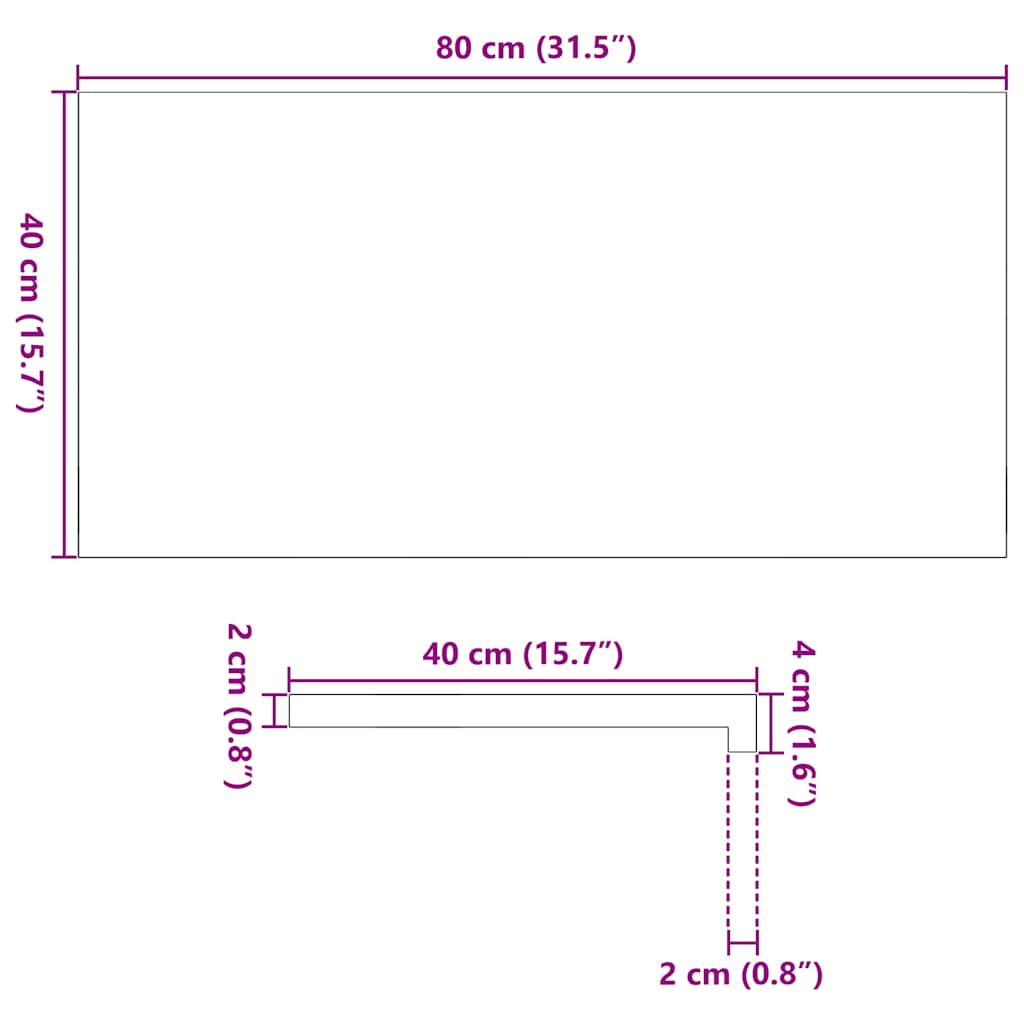 Fensterbänke 2 Stk. Unbehandelt 160x25x2 cm Massivholz Eiche