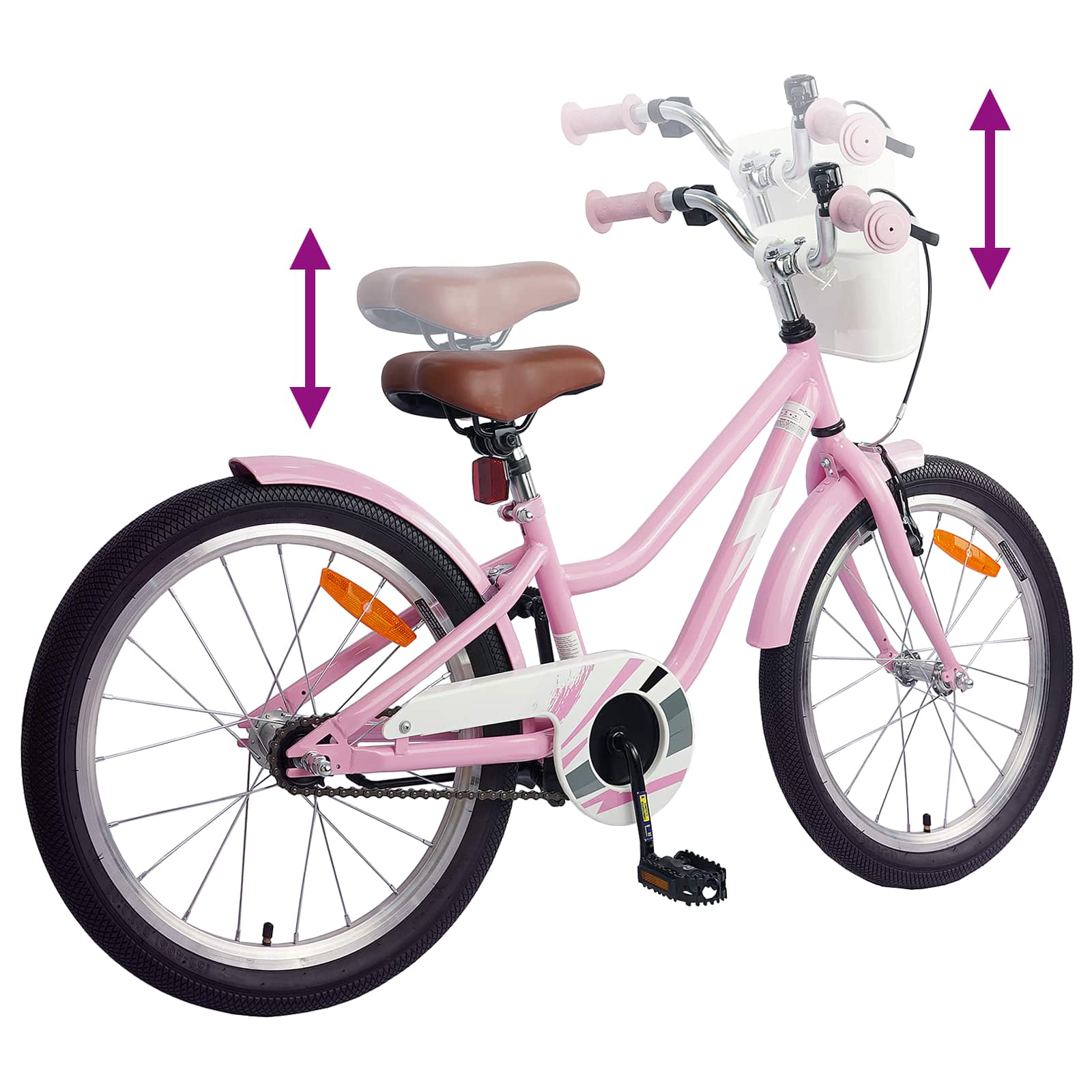 Kinderfahrrad 12 Zoll für 2-4 Jahre alt Hellrosa