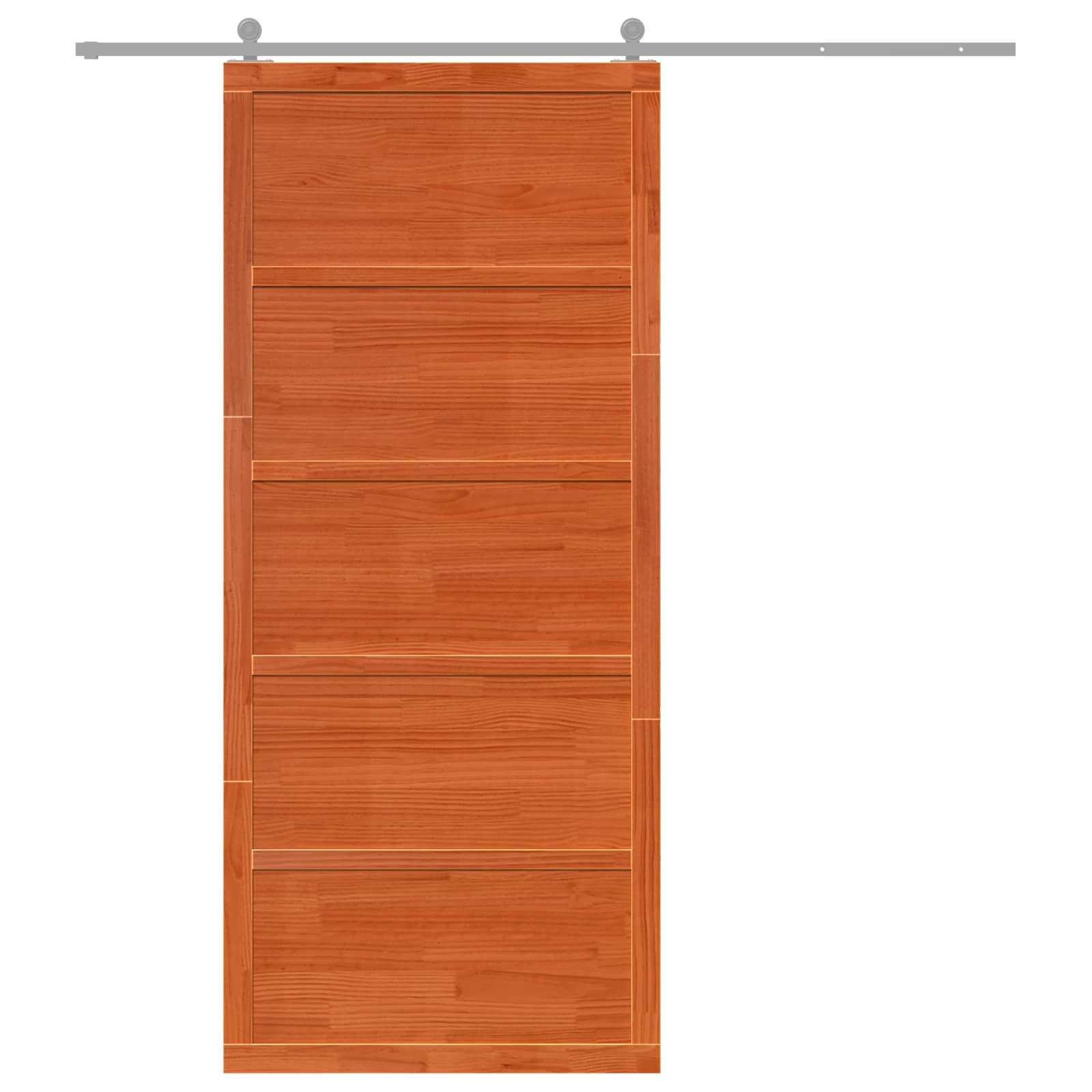Scheunentür Natur 100 x 2,5 x 208 cm Massives Kiefernholz