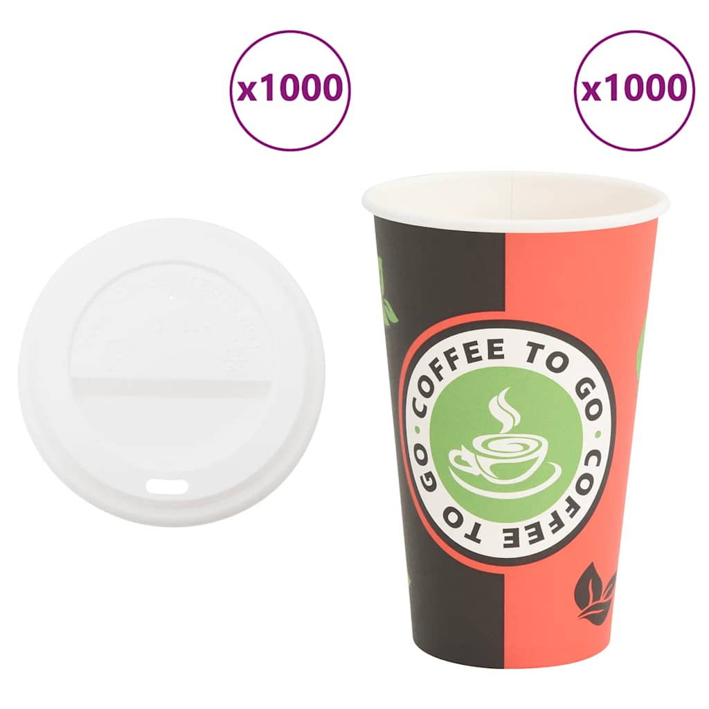 Pappbecher mit Deckeln 1000 Stk. 4oz 120ml