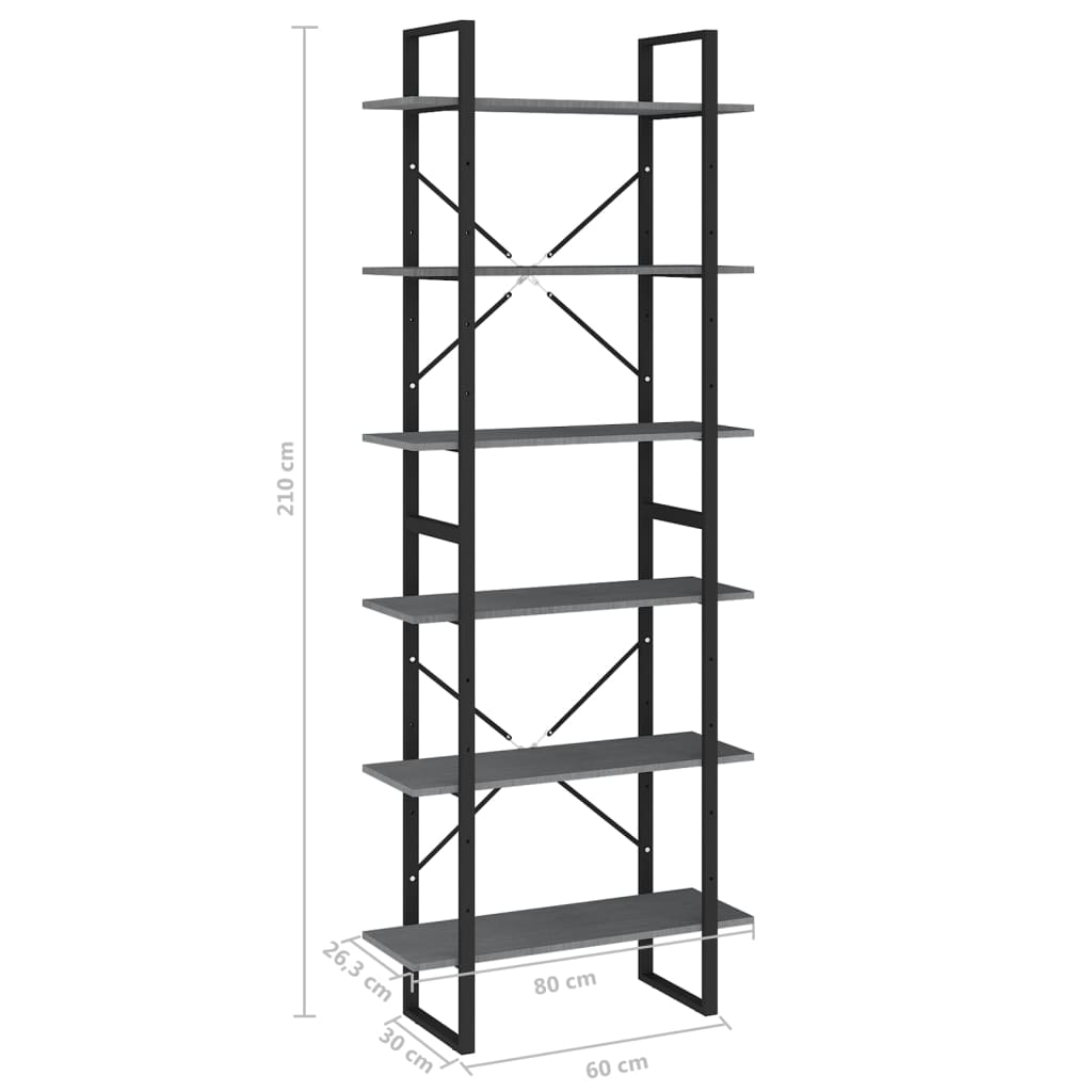 Bücherregal Weiß 80x30x105 cm Holzwerkstoff