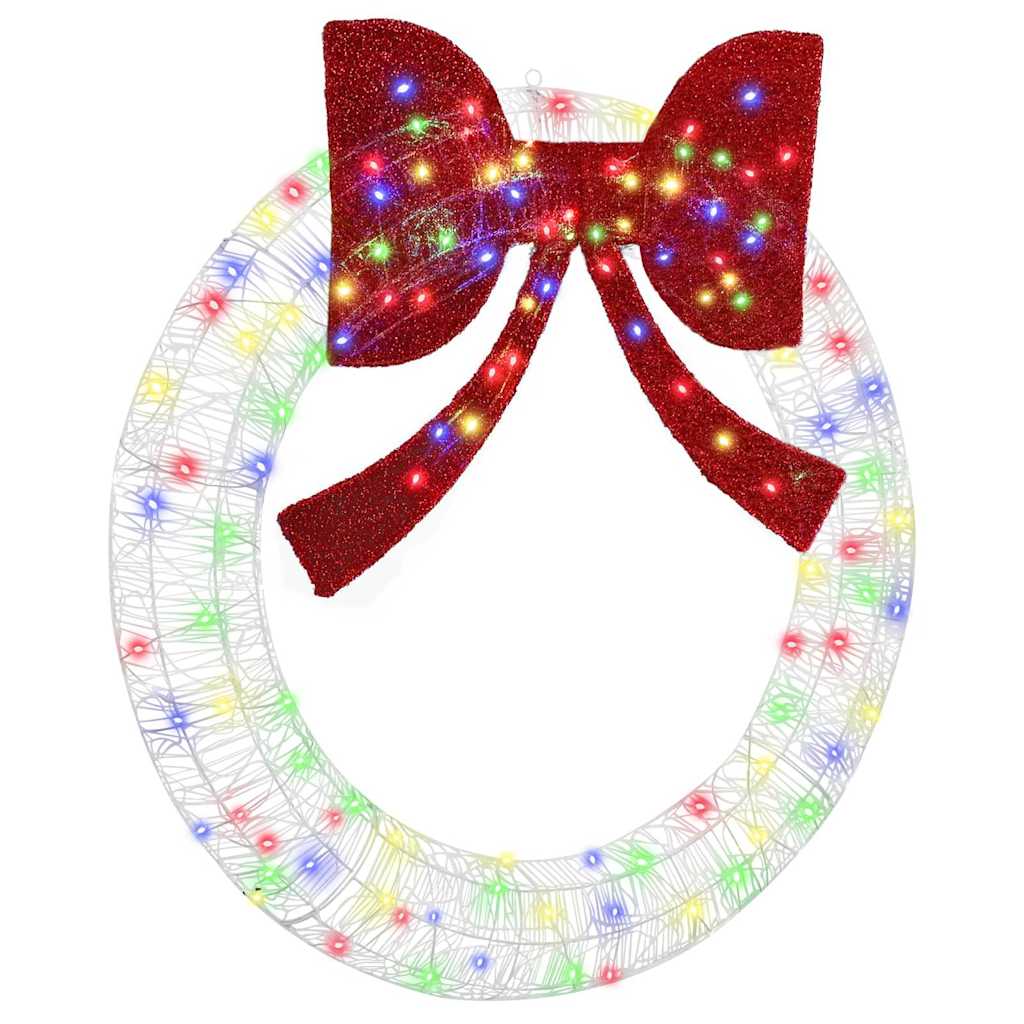 Kranz mit 60 LEDs Warmweiß 76 x 76 x 8,5 cm Acryl
