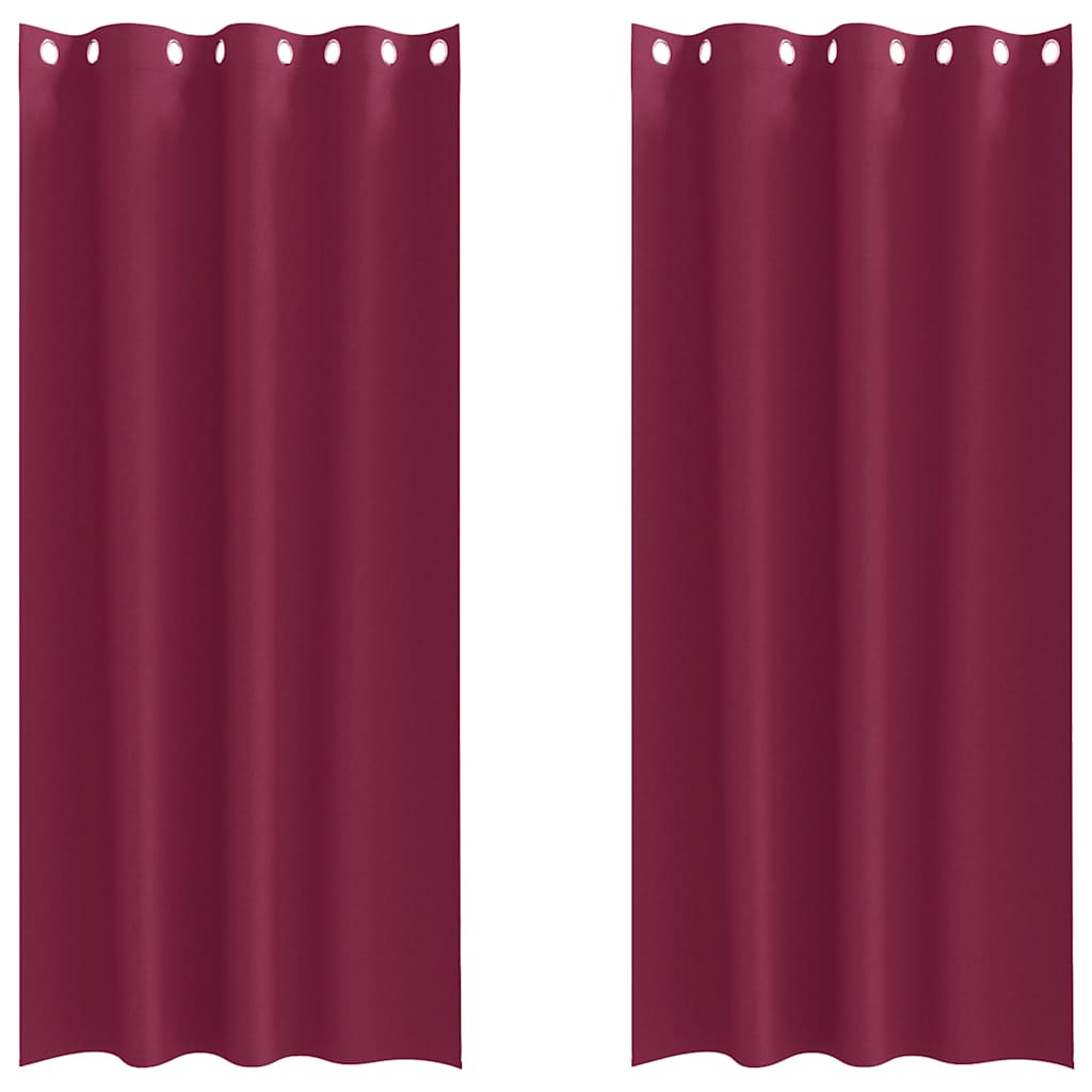 Verdunkelungs-Vorhänge mit Ringen 2 pcs Beige 140 x 140 cm