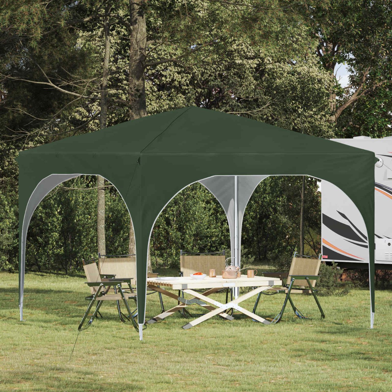 Pop-up Partyzelt 290 x 290 x 245 cm Creme