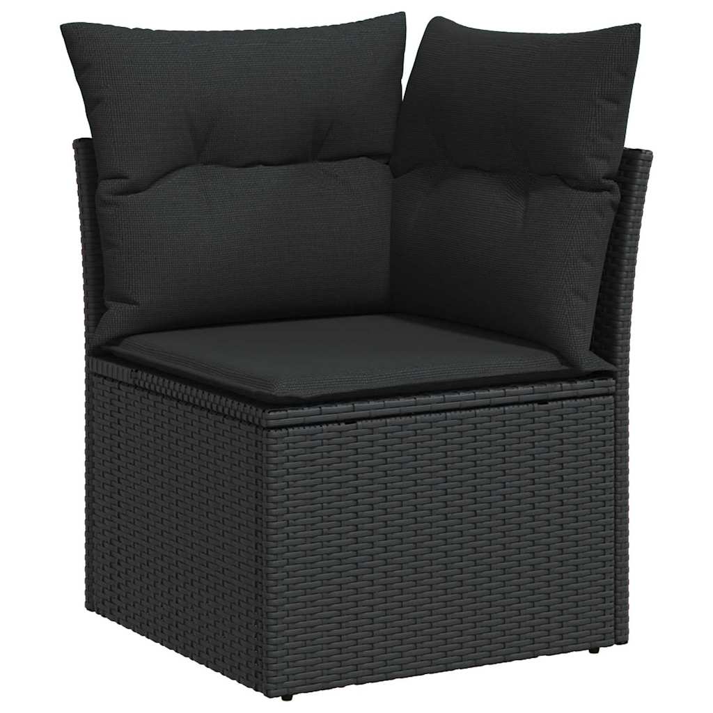 Garten Essgruppe mit Kissen 8 pcs Schwarz und Creme