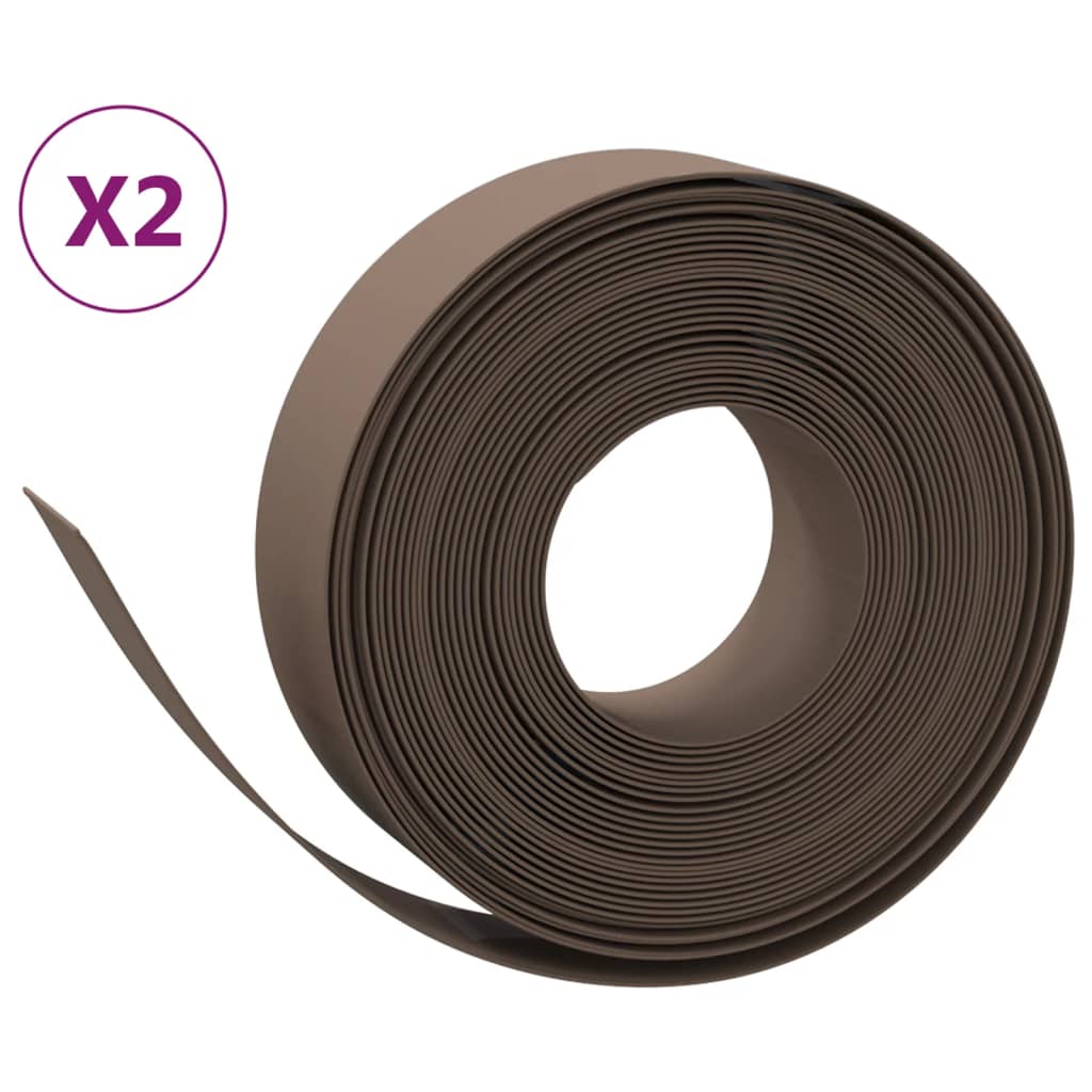 Gartenumrandung 25 m 10 cm PE Grau