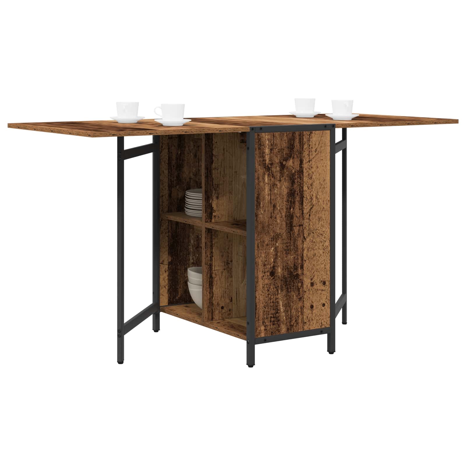Esstisch 144 x 60 x 75 cm Holzwerkstoff Schwarze Eiche