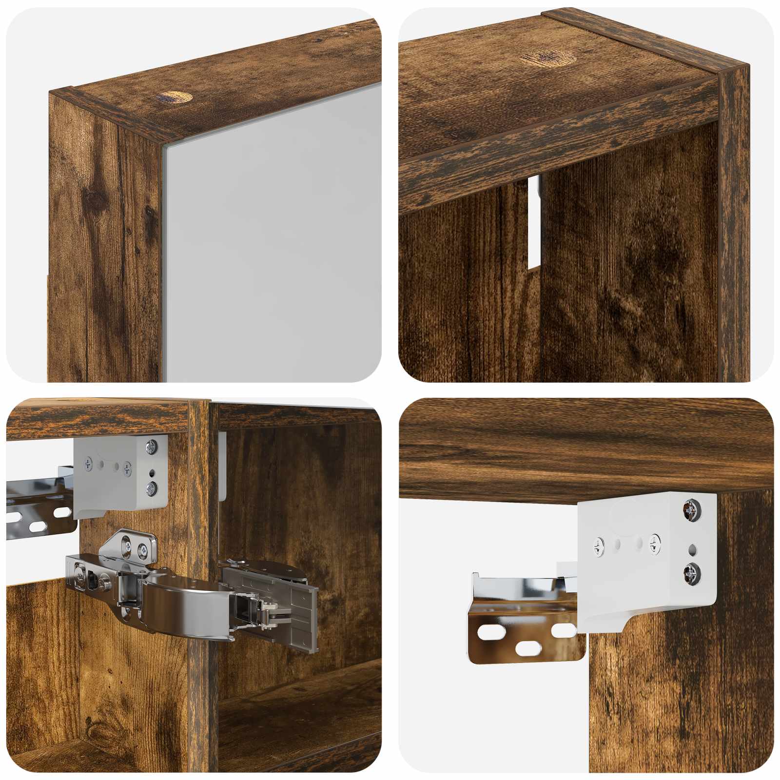 Badezimmerschrank-Set 3 pcs 80 x 10,5 x 50 cm Holzwerkstoff