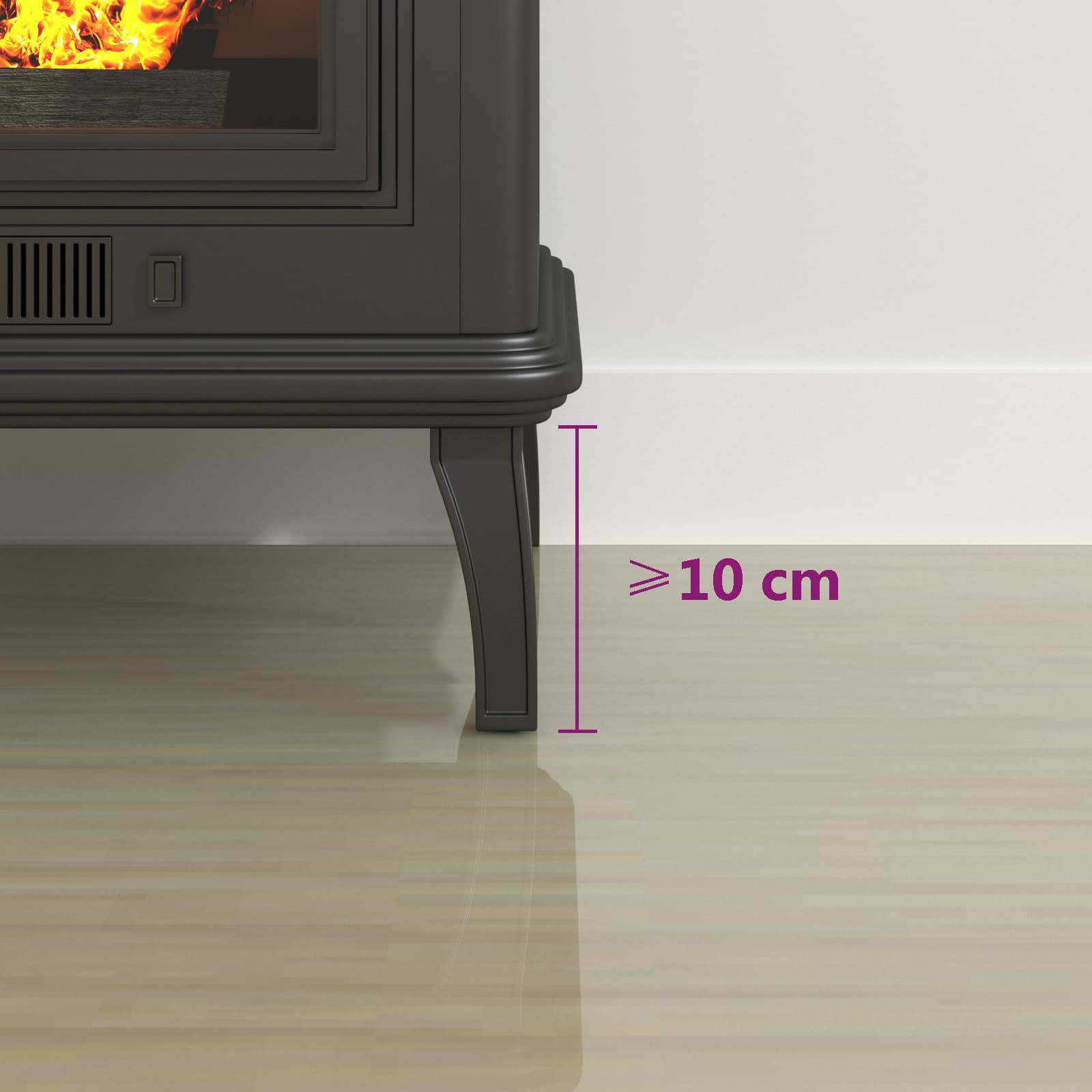 Feuerstelle Glasplatte Transparent 800 x 500 mm Glas