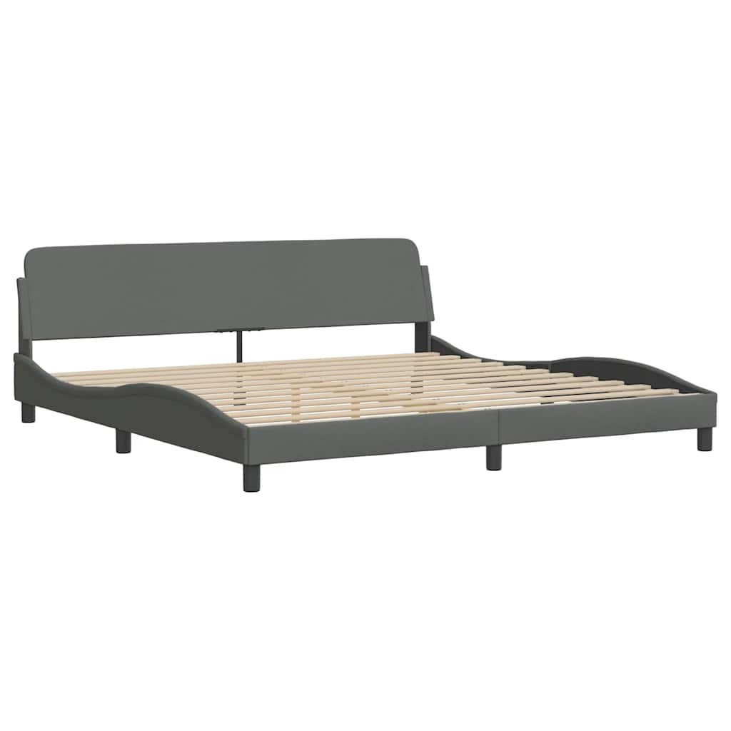 Bettgestell "Dover" Hellgrau 100x190 cm Stoff