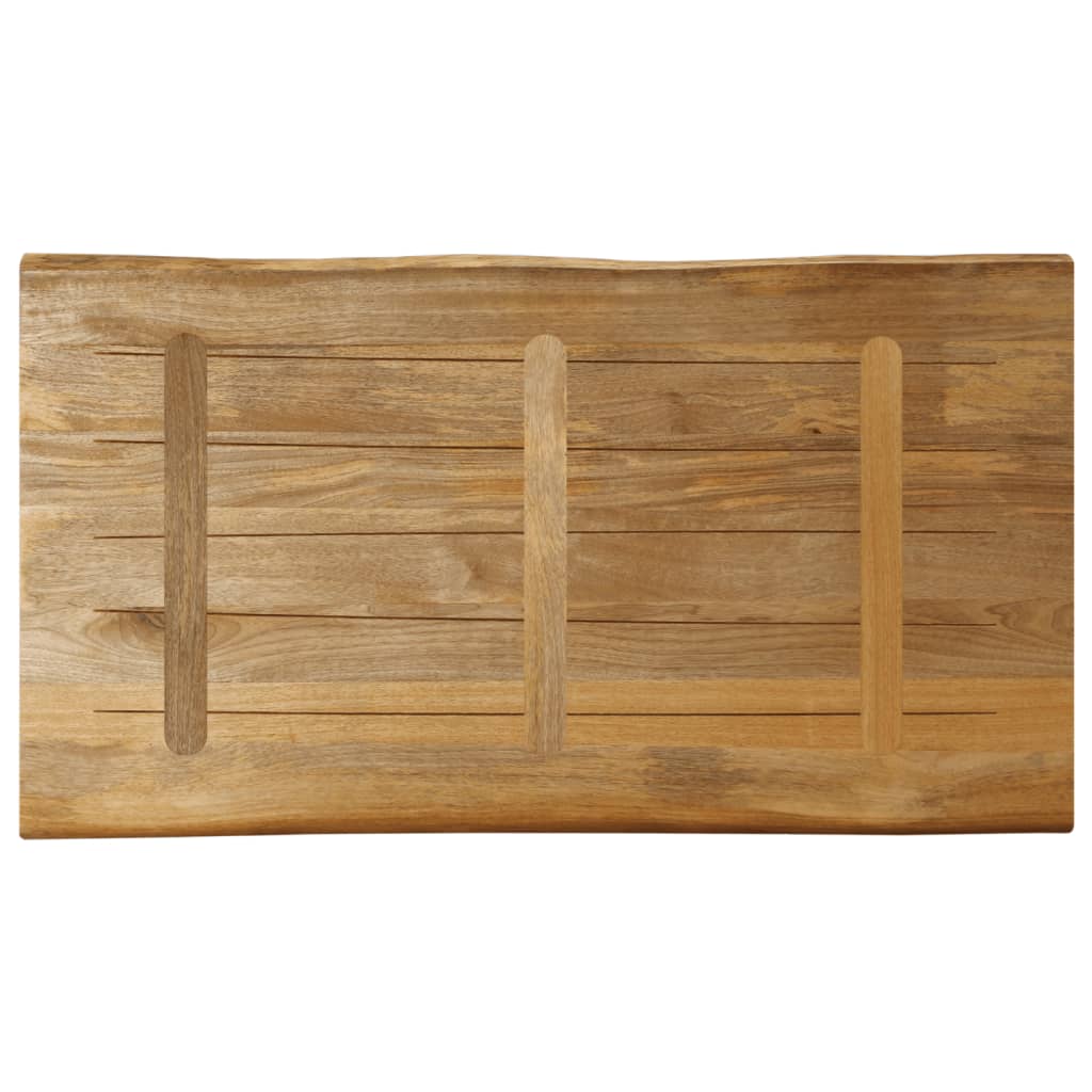 Tischplatte 40x40x2,5 cm Rechteckig Massivholz Akazie Baumkante