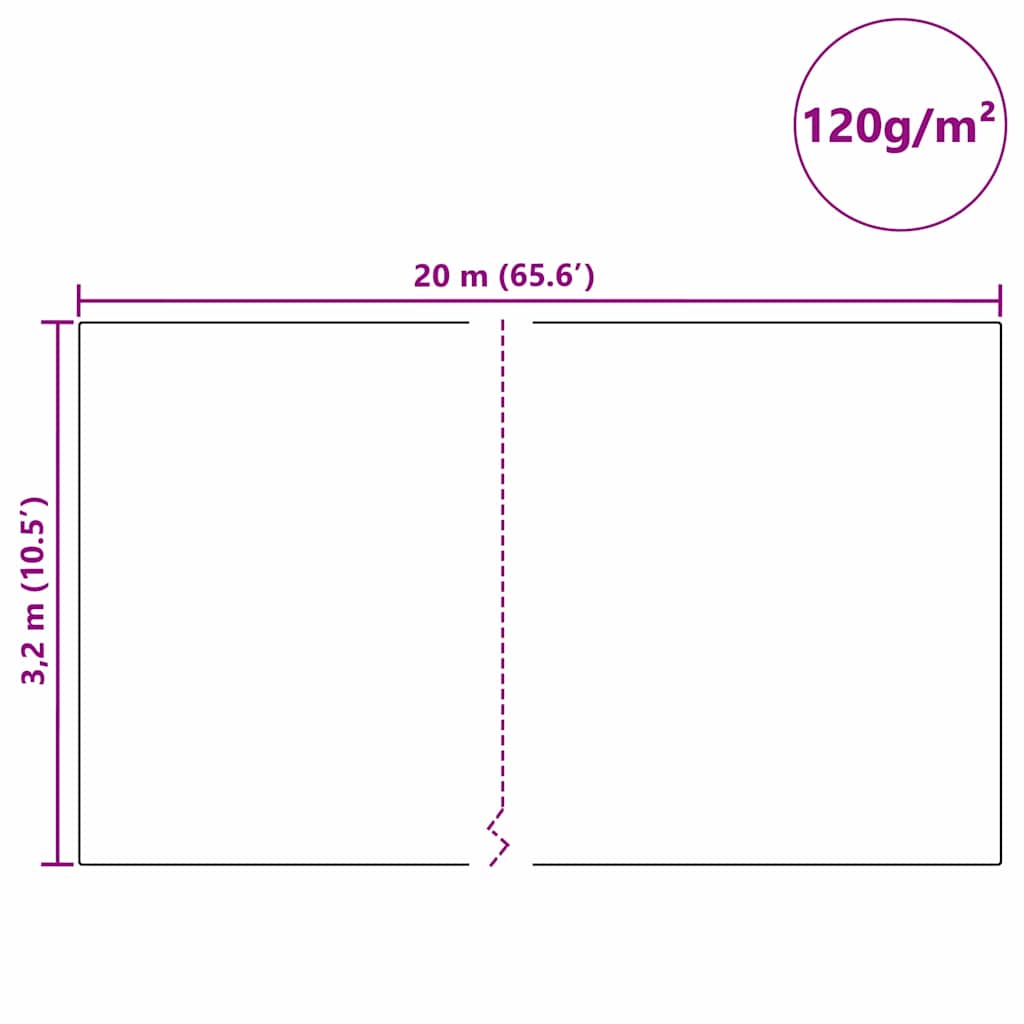 Wintervlies 2 Rollen 70 g/m² 10x1,6 m