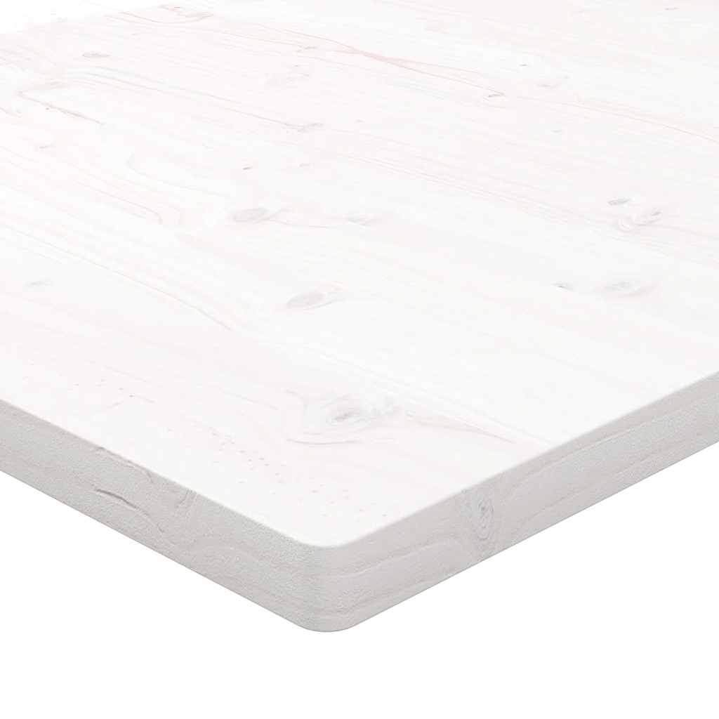 Tischplatte Weiß 40x40x2,5 cm Massivholz Kiefer Quadratisch